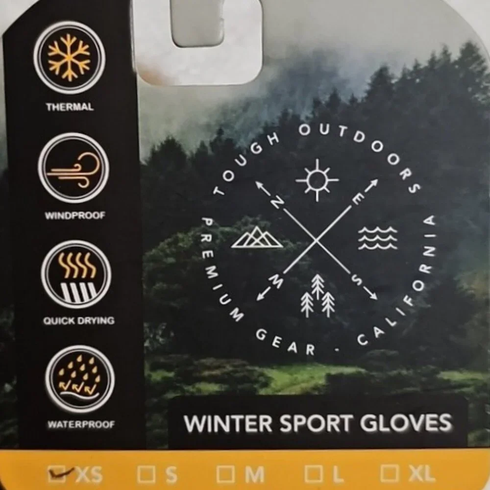 Ladies XS Pink, Gray, Black Winter Sport Gloves Thermal, Waterproof, Quick Dry